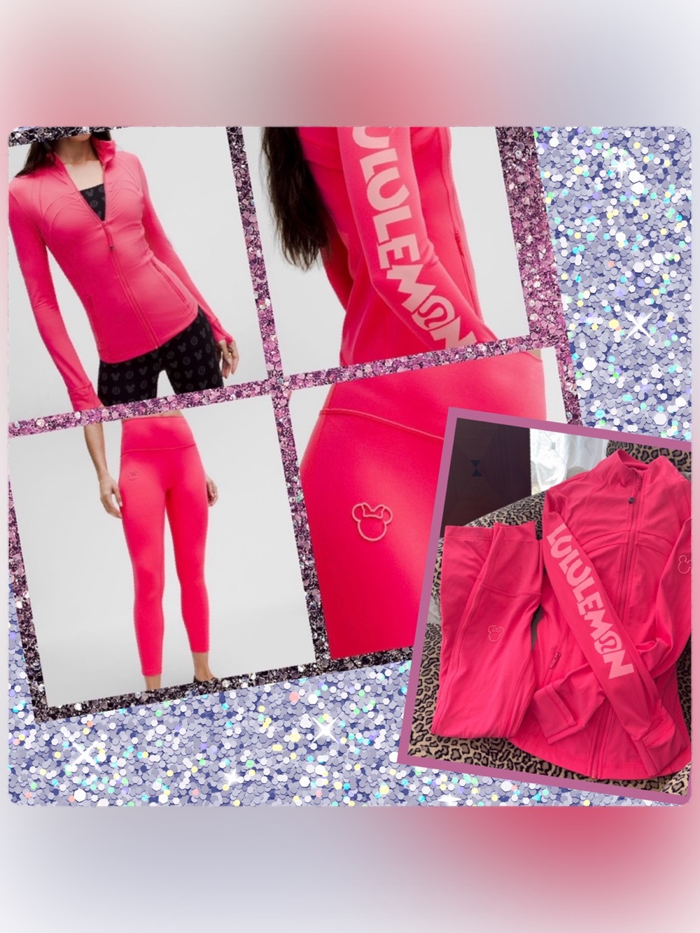NWOT Disney x lululemon Define Jacket (Sz 6) and Align Legging (4) in Lip Gloss
